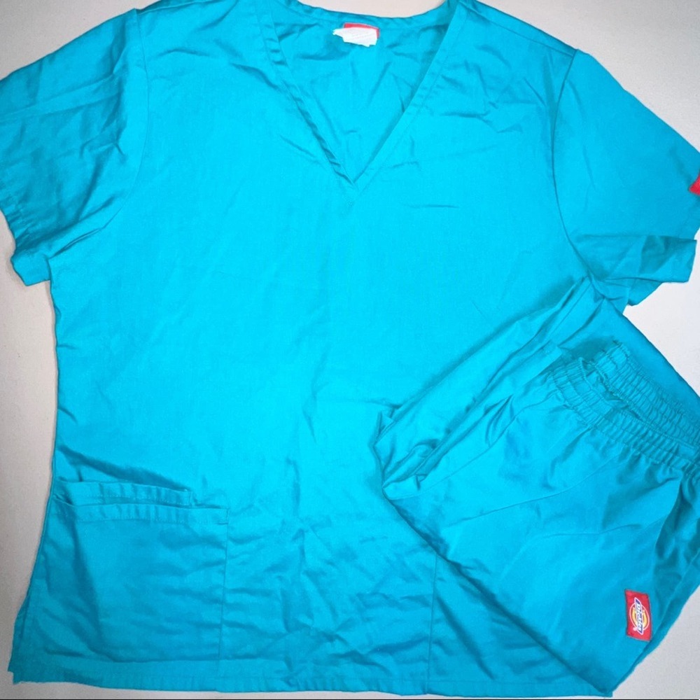 Dickies Scrub Set Teal Size M